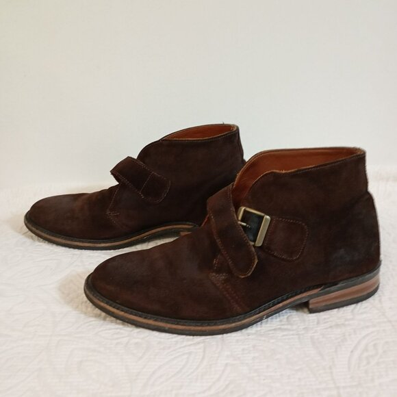 Walk-Over Suede Buckle Strap Mens Ankle Boots Size 9 Made In USA main image 8